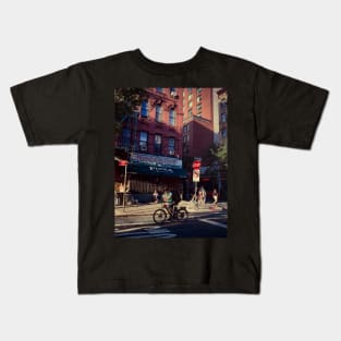 Lower East Side Biker Manhattan NYC Kids T-Shirt